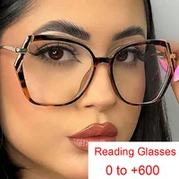 Anti Blue Light Metal Polygons Square Reading Glasses For Ladies Retro Luxury Oversized Eyeglasses Magnifying Presbyopic Eyewear 1