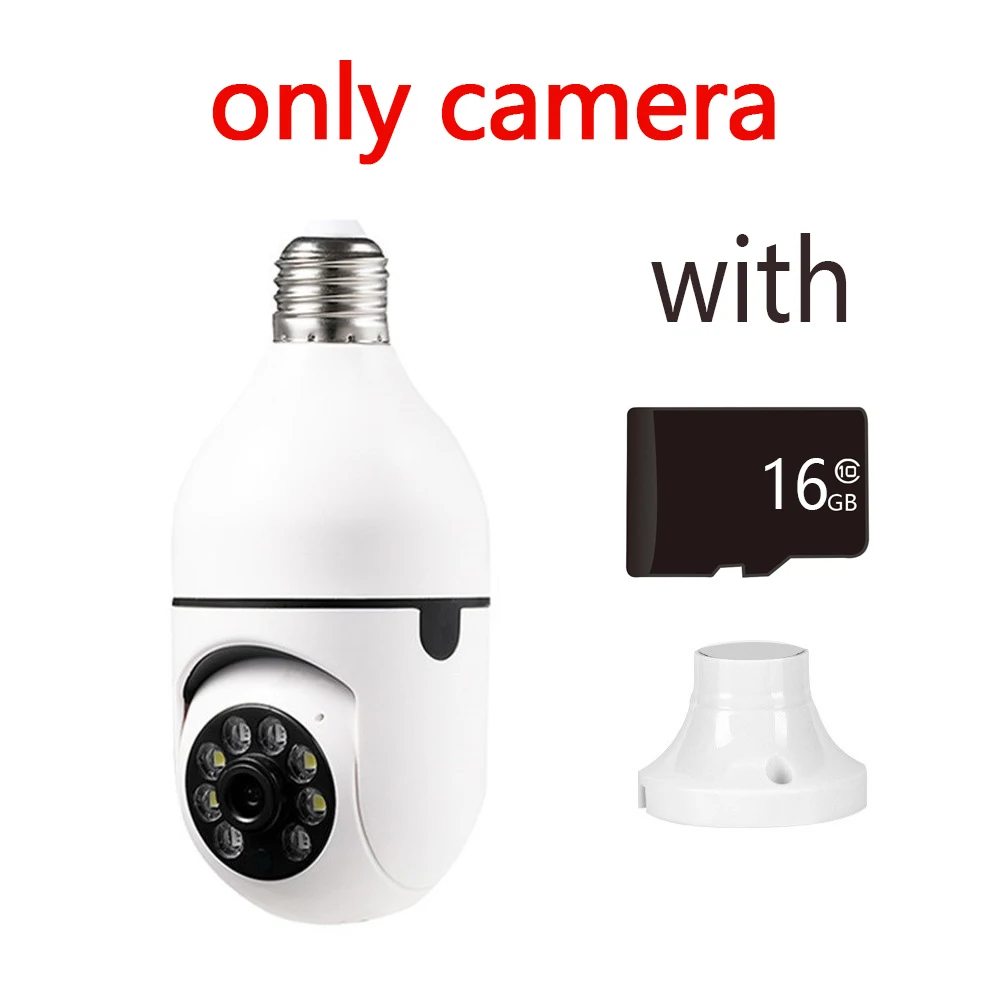 2MP E27 Bulb Surveillance Camera Night Vision Full Color Automatic Body Tracking Security Surveillance Smart Home CCTV Camera best wireless security camera Surveillance Items