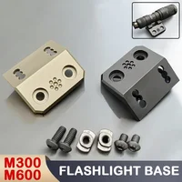 Tactical M300/M600 Flashlight LED Light Side Replacement Mounting Base Hunting MLOK Guide Rail Metal Base Mlok Flashlight Base 1