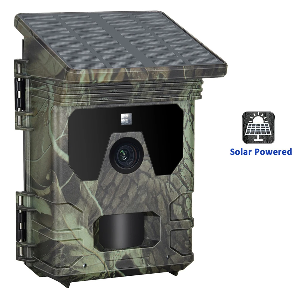 Solar Trail Camera 20MP 1080P Solar Wildlife Trail Camera Infrared Night Vison Wild IP65 Waterproof for Wildlife Scouting