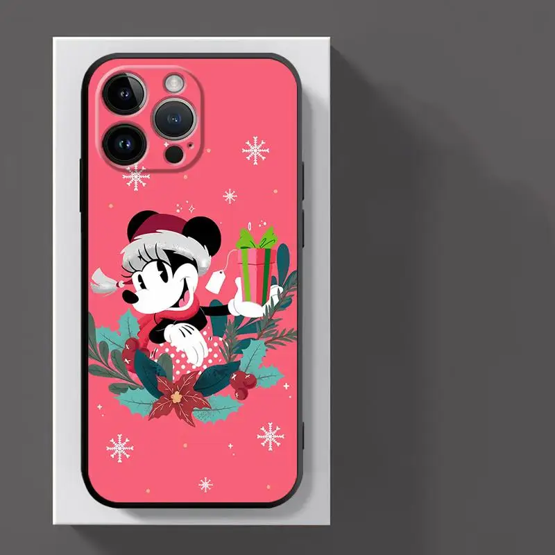 ディズニー-ミニーとミッキーキスの電話ケース,iPhone 16,15 pro max