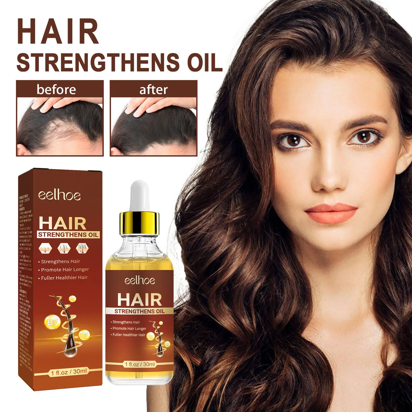 EELHOE Hair Loss Prevention Products Castor Oil Essence Infused with Ginseng and Vitamins - Repair Nourish and Thicken Your Hair steam iron for clothes with titanium infused ceramic soleplate 2200 watts professional grade