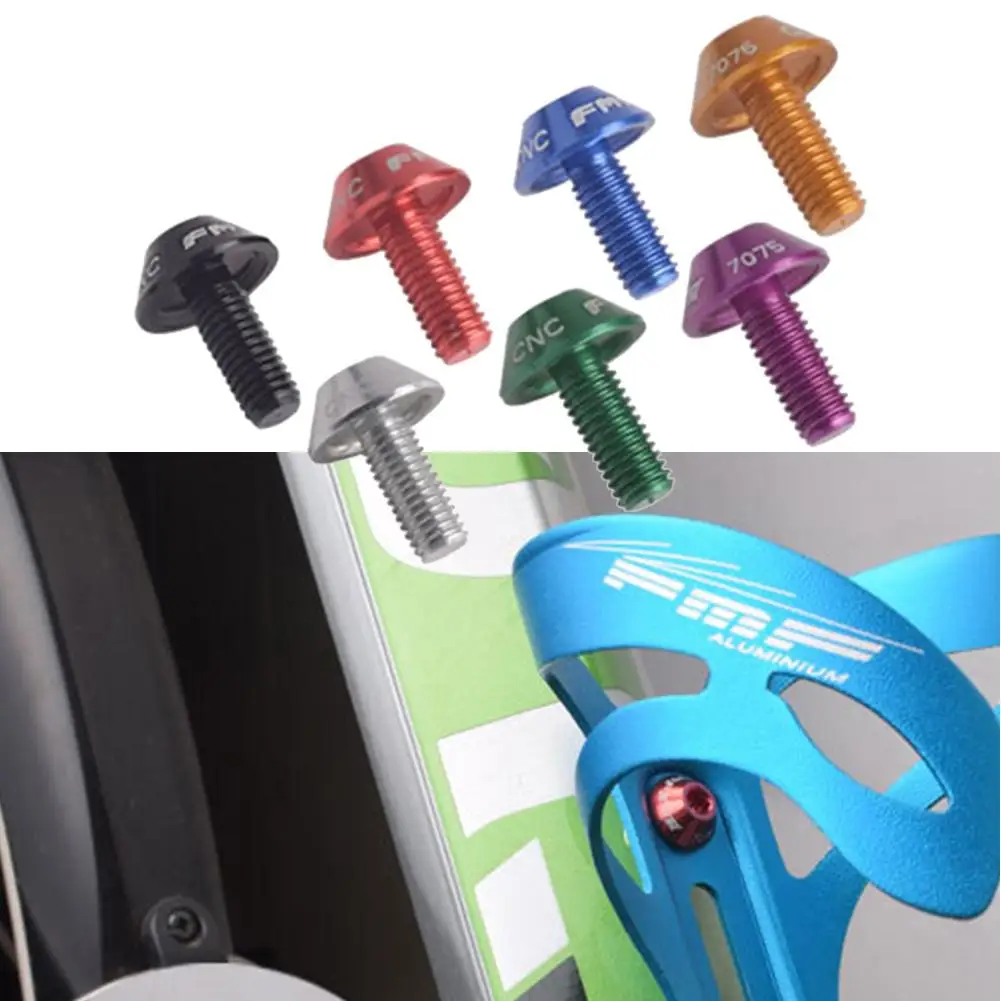 

2pcs Bicycle Bottle Cage Screw Aluminum Alloy M5x12 Fixing Screws Replacement Bike Accessories CyclingParts