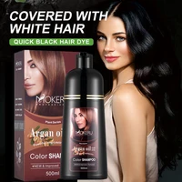 Mokeru naturel organique brun couleur de cheveux permanente coloration des cheveux shampooing longue durée teinture des cheveux shampooing pour les femmes teinture professionnelle 2