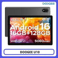 Tablette DOOGEE U10, écran HD 10,1 pouces, Android 16, 16 Go de RAM, 128 Go de ROM, batterie de 5060 mAh, Widevine L1, WiFi6, 8MP+5MP, tablette PC 1