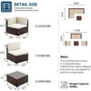 Patio Furniture Sets, 5 Pieces Modular Rattan Outdoor Patio Sectional Furniture Sofa Set, Wicker Patio Conversation Set 6