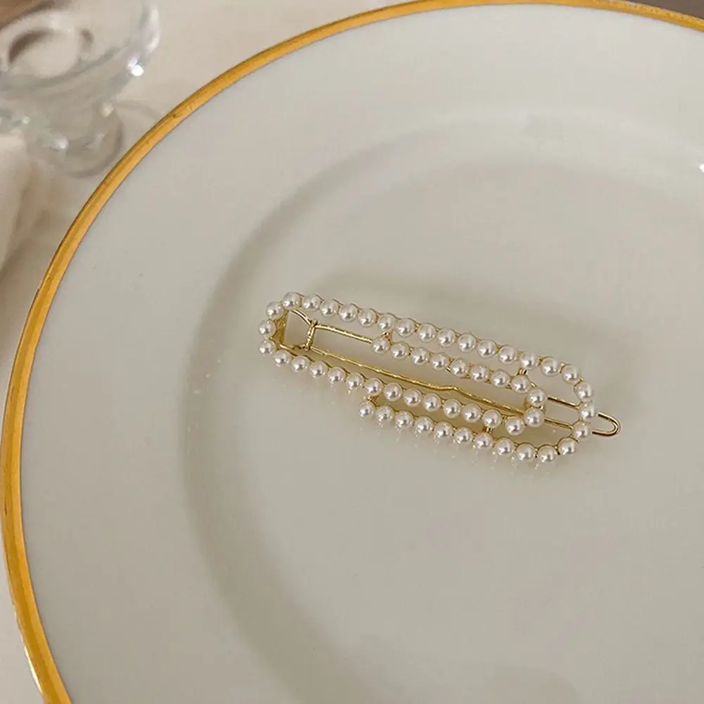 

Pearl Hair Clips Headdress Pin Shape Geometric Hair Accessories Paper Clip Hair Pins Girls