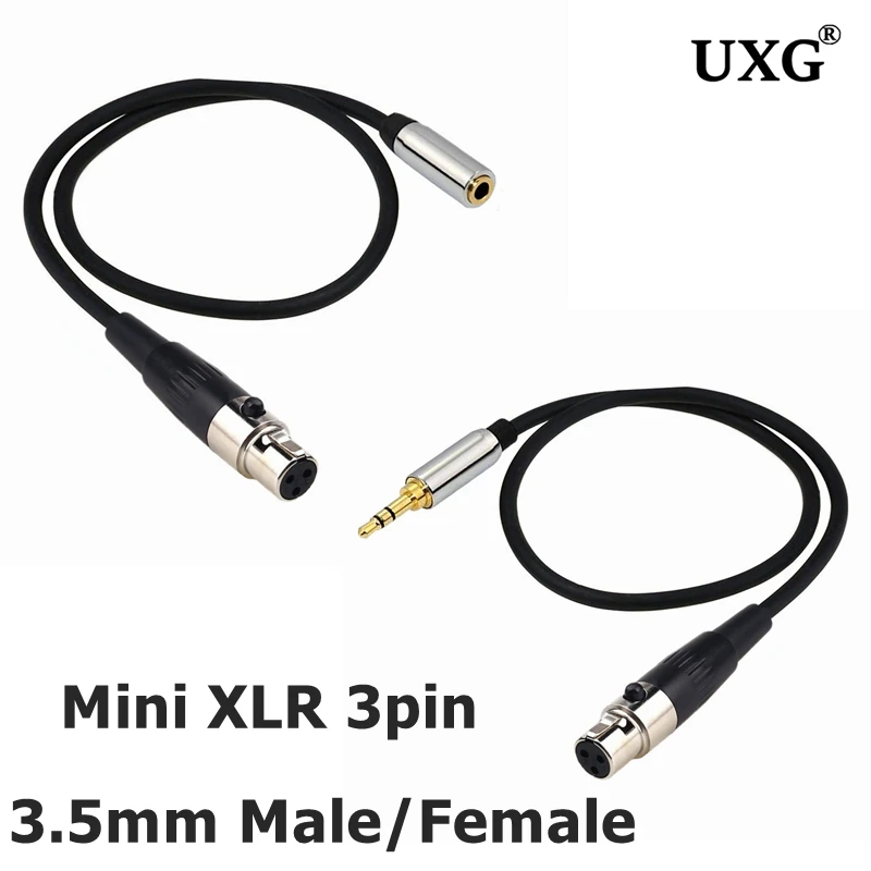 Cavetto Audio Adattatore Da Doppio Mini XLR Femmina A Jack 3,5 Mm Maschio – Per Microfoni E Reflex (50 Cm) - 2
