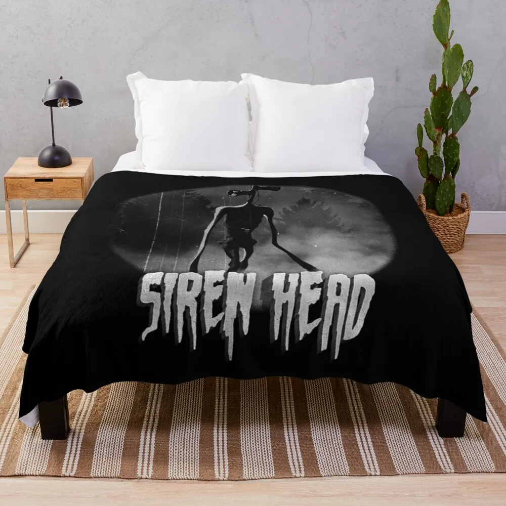 

Scary Siren Head vintage meme Throw Blanket Soft Beds Bed linens Sofa Dorm Room Essentials Blankets