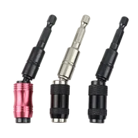 Adjustable 1/4" Hex Magnetic Screwdriver Bit Holder 20 Degree Extension Rod Quick Change Locking Screw Driver Tools 1