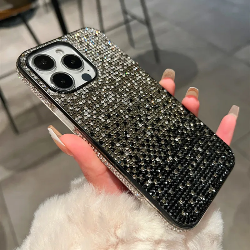 GlitterRhinestoneBlingGradientDiamondBackCoverCaseforiPhone15