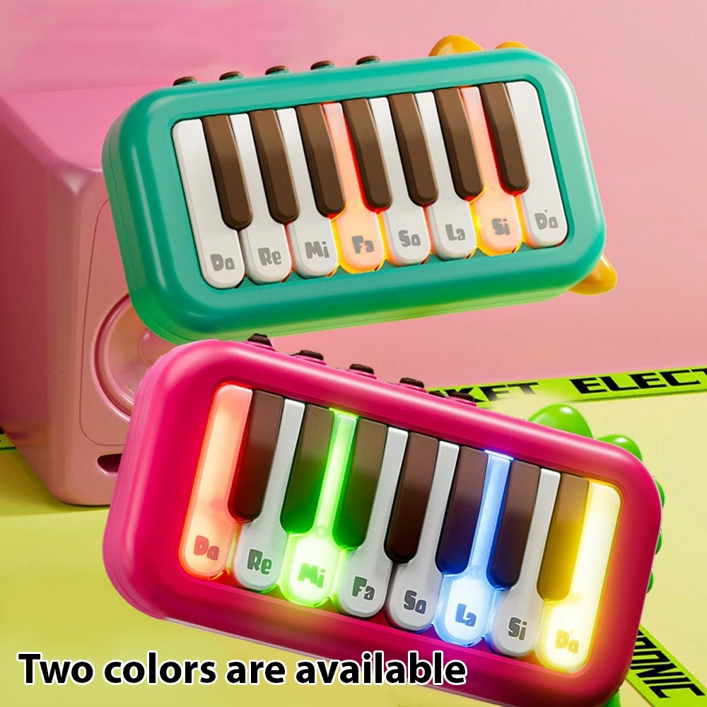 15 Key Pocket Piano Mini Electronic Piano One Click Switching 3 Tones Illuminated Keys Music Electronic musical instrument