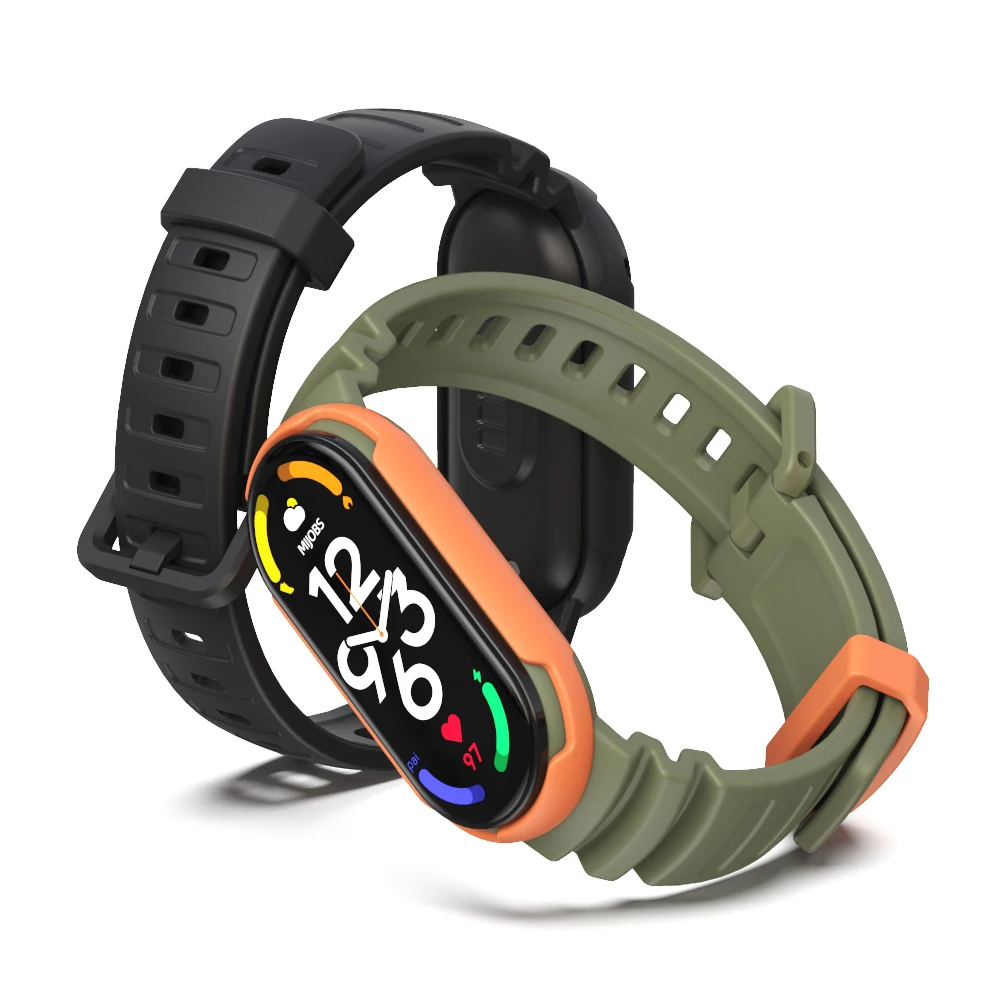 Mi Band 8 7 6 5 Custodia Protettiva Per Schermo Cinturino Per Xiaomi Mi Band 7 Nfc Global Smartwatch Silicone Miband 7 Wristband Mi Smart Band 7 8