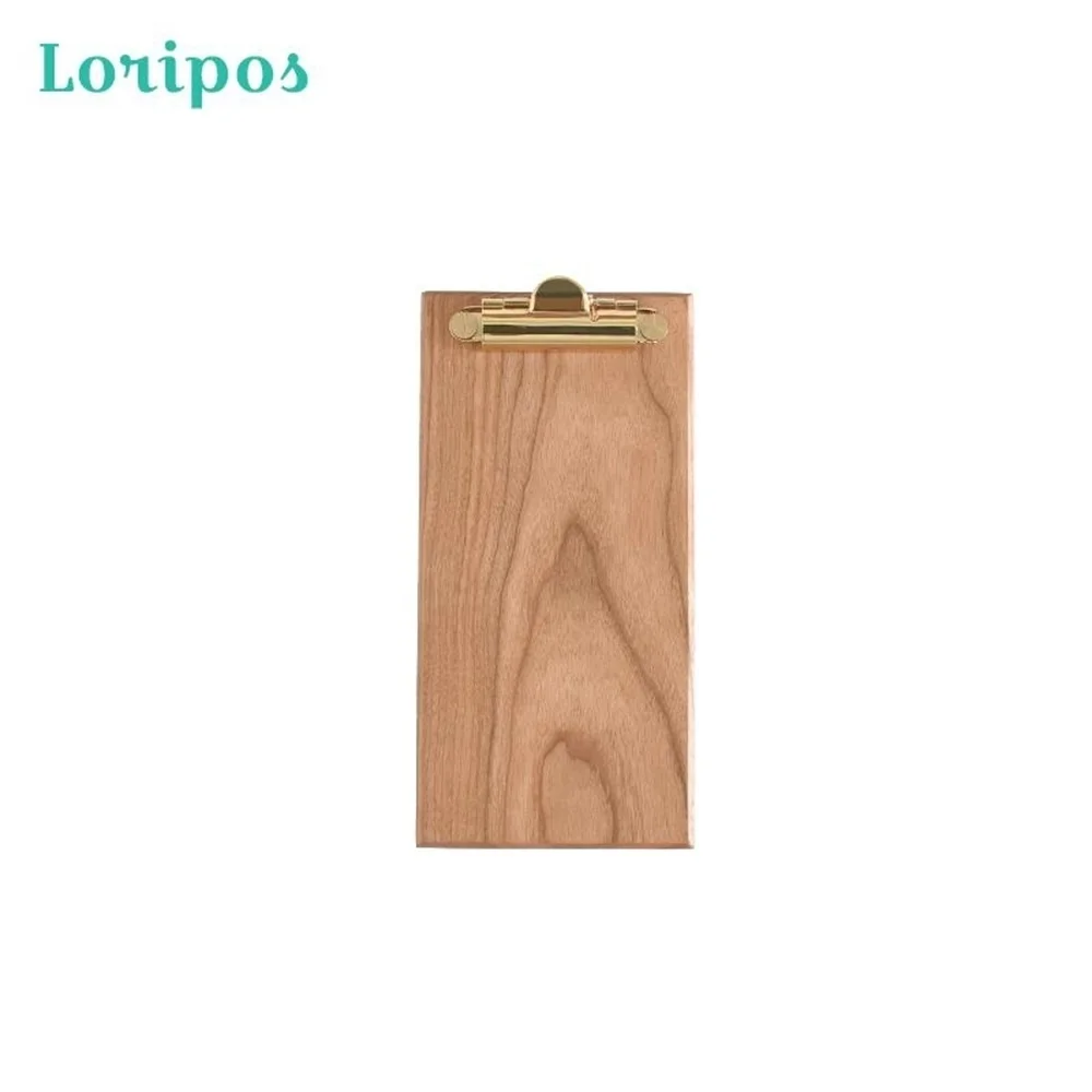 Solid Wood Menu Holder Cafe Restaurant Menu Clip Bill Note Clip Board File Board Folder For Signature Price Paper Bill List