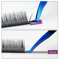 New Arrival Blue Professional High Quality Eyelash Extension Tweezers Stainless Steel Anti-Shake Tweezers with Plastic Bottle 2