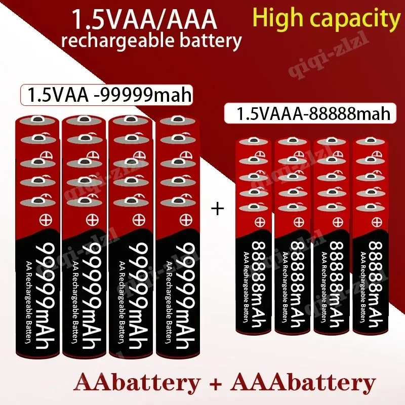 Новинка, щелочная аккумуляторная батарея 1,5 в AA большой емкости 99999 мАч + 1,5 в AA88888 мАч 1,5 В для часов, игрушек, камеры, аккумуляторная батарея