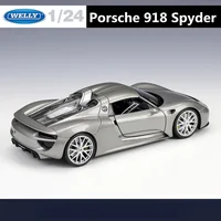 Welly 1:24 Porsche 918 Alloy Sports Car Model Diecasts Metal Racing Car Vehicles Model Simulation Collection Childrens Toys Gift 2