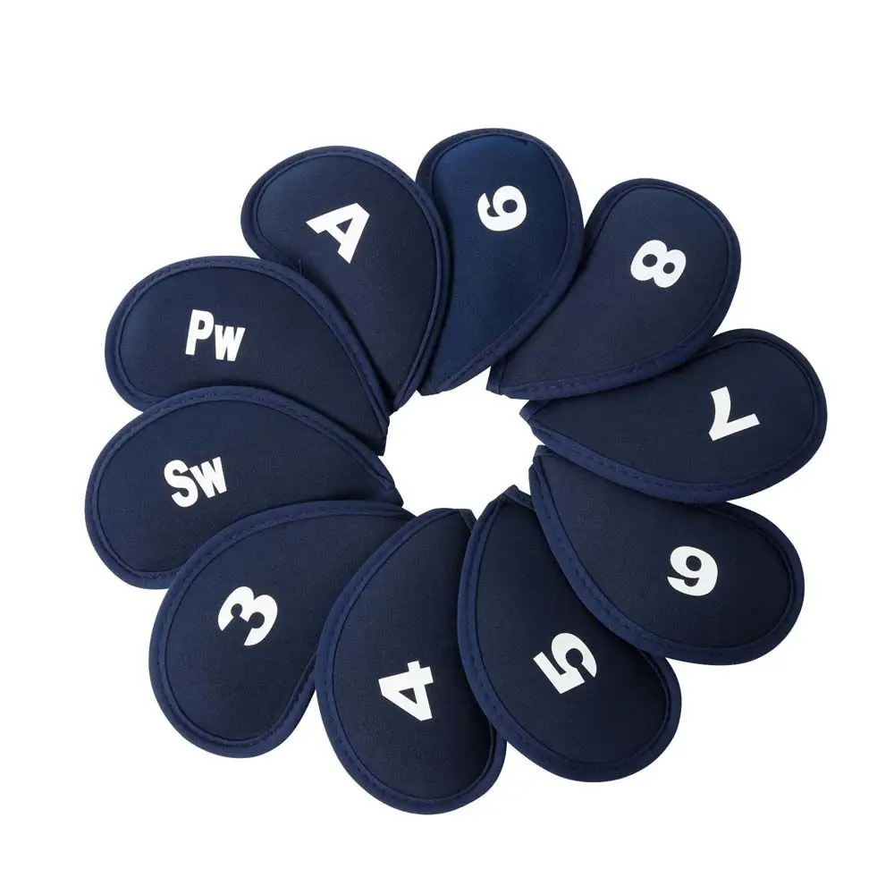 

Набор защитных железных чехлов для гольфа с дизайном в виде цифр, чехол для головы для гольфа, железный чехол для гольфа, защитный чехол для гольфа