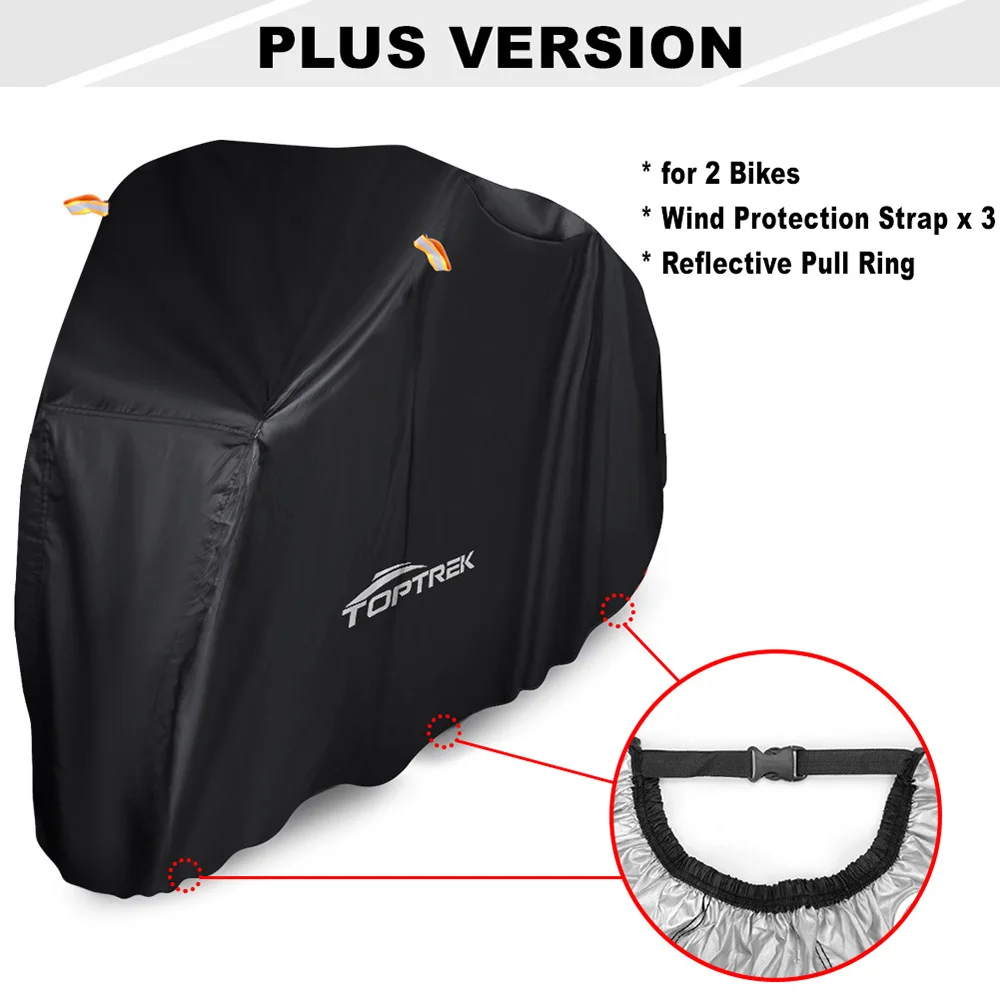Toptrek Fahrradabdeckung 210D Hochwertiger Fahrradschutz Mehrzweck Regen Schnee Staub Wasserdicht Allwetter-Schutzhüllen – Detail 4