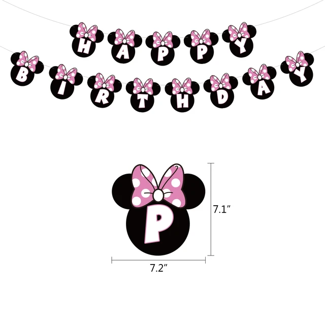 Minnie Mouse Happy Birthday Banner Printable