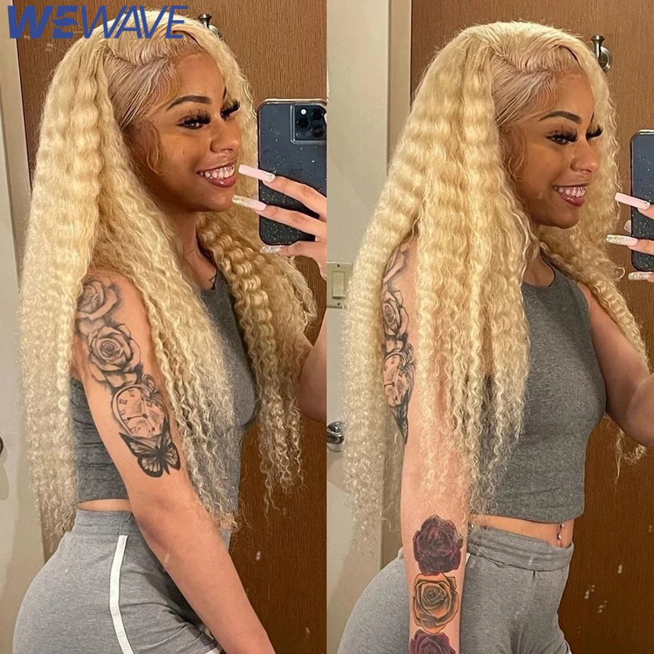 613 blonde Spitze Front Perücke 13x6 HD Spitze Frontal Perücke lockige Spitze Front Echthaar Perücke 13x4 Deep Wave Frontal Perücken leimlose Perücke