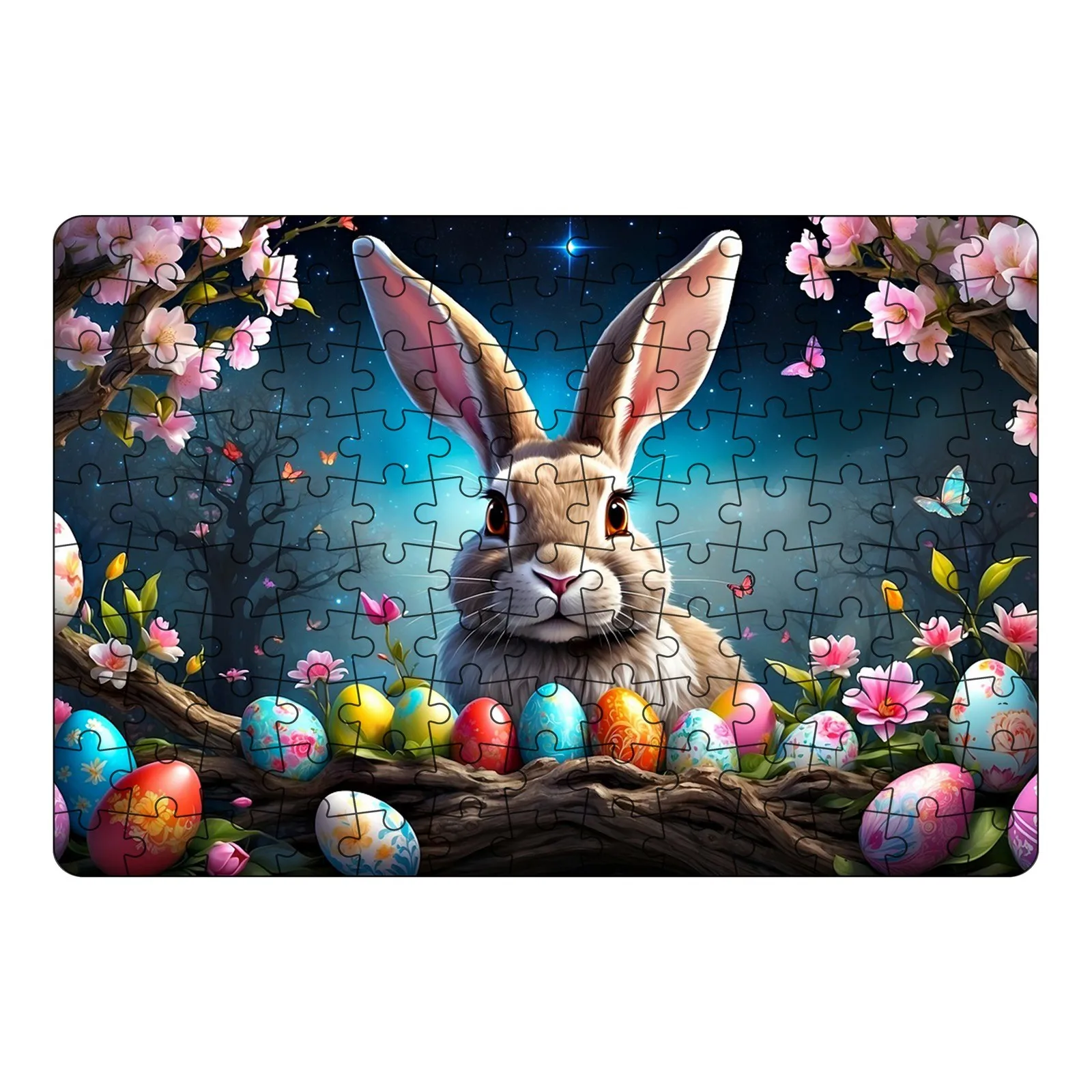 Fairground Easter Puzzle Cute Bunny Photo Puzzle Family Game Home Decoration Hanging Picture Burr