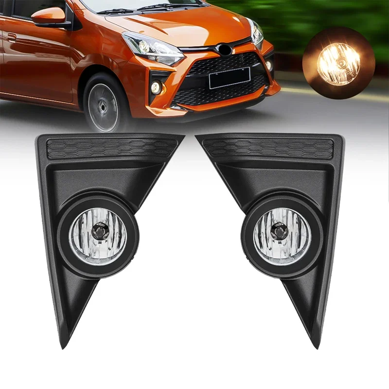 

For Toyota AGYA 2021 2022 Car Fog Lamp Assembly Halogen Headlight DRL Daytime Running Lights With Cover Wires Switch Accessories
