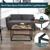 Farmhouse Coffee Table Rustic Wood Coffee Tables Mid Century Modern Coffe Tables for Small Spaces Simple Square Low Center 4