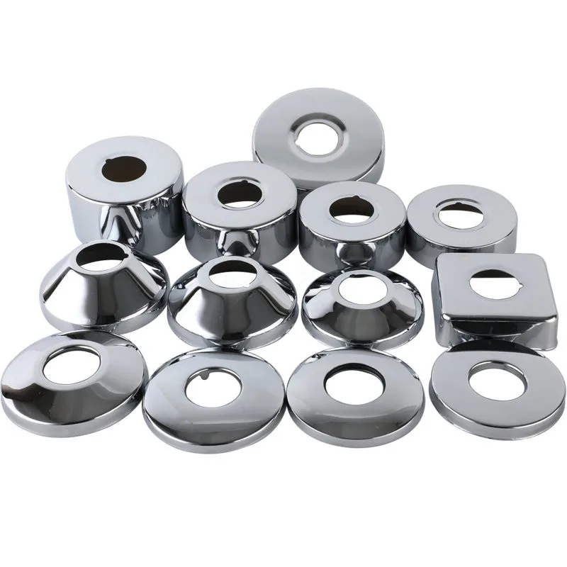 2PCS 1/2 3/4 Faucet Decorative Cover Stainless Steel Water Pipe Connector Heighten Valve Panel Shower Kitchen Faucet Accessories
