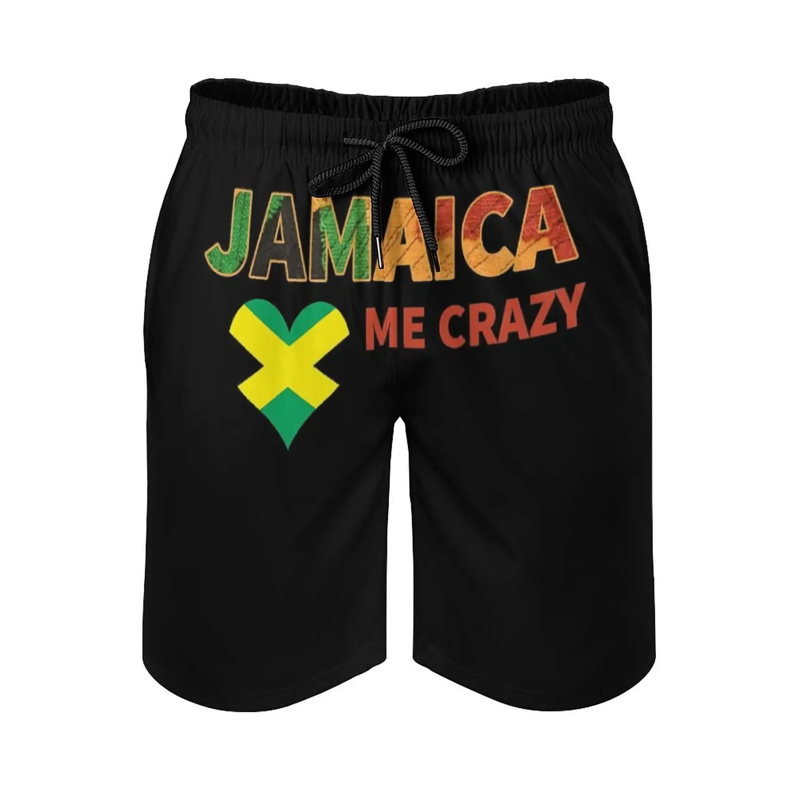 

Jamaican Me Crazy Jamaica Quote Graphic Anime BeachGraphic Adjustable Drawstring Breathable Quick Dry Beach Pantsrunning Loose S