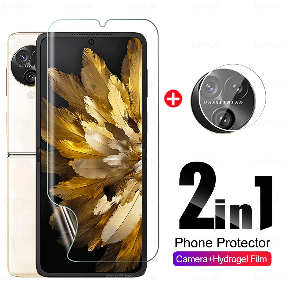 Custodia In Pellicola Idrogel 2 In 1 Per Oppo Find N3 Flip 5G Back Camera Glass Appl Findn3Flip N3Flip Findn3 Flip Pht110 Screen Protector