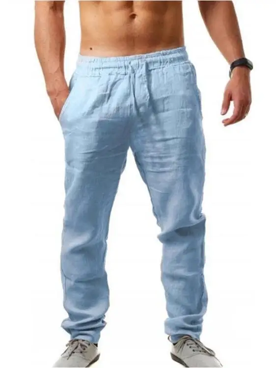 Men's Solid Color Casual SportS Pants With Drawstring