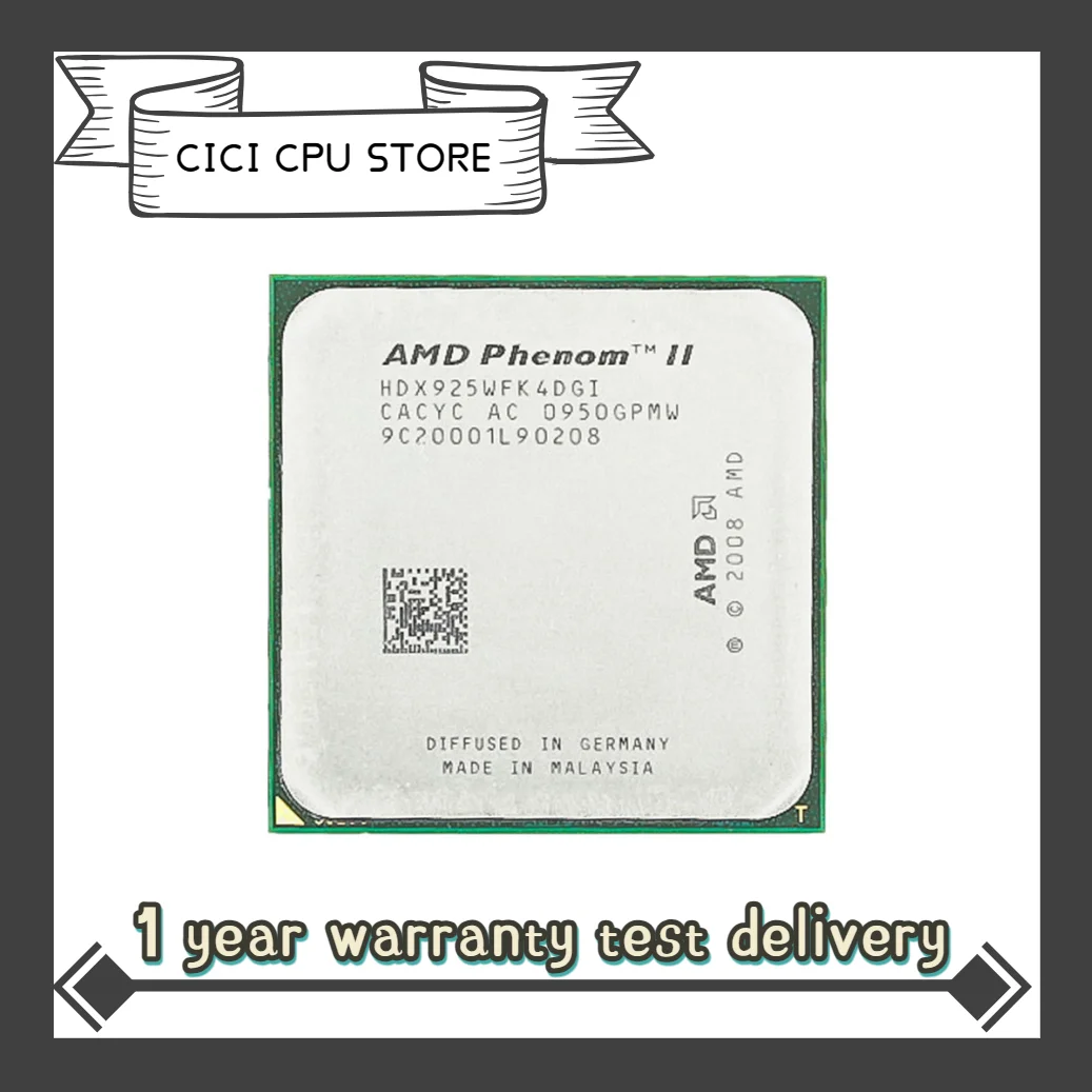 

Процессор AMD Phenom II, X4, 925, 95 Вт, 2,8 ГГц, 4 ядра, HDX925WFK4DGI, HDX925WFK4DGM, разъем AM3