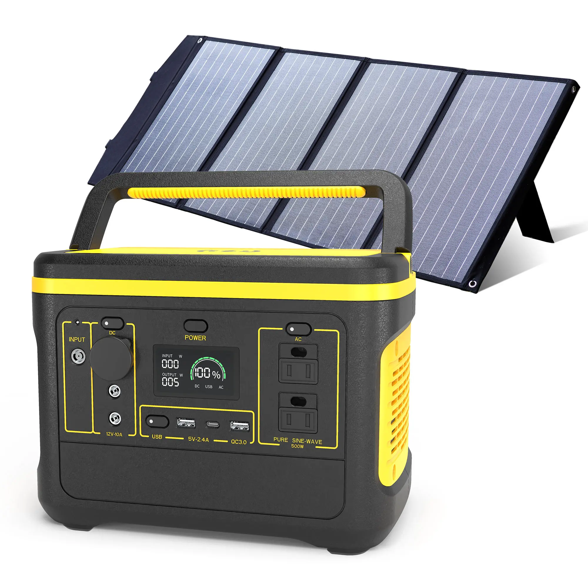 Generatore Solare Da 600W Carica Solare E Ca A Batteria Powerstation Camping