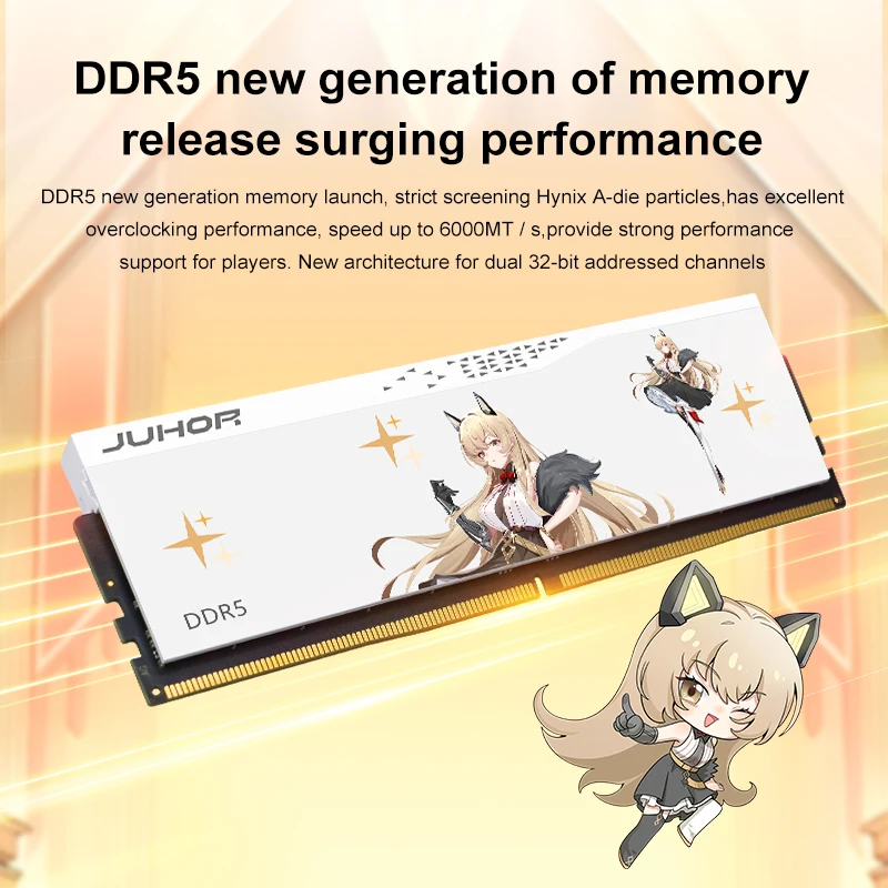 JUHOR DDR5 RAM 32GB (2x16GB) 6000MHz 6800MHz 7200MHz (Intel XMP