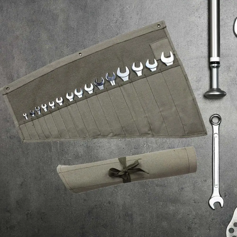 Pegboard Tool Organizer Space-saving Tool Organizer Tool Storage Bag with 16 Pockets Waterproof Wrench Roll for Capacity 2