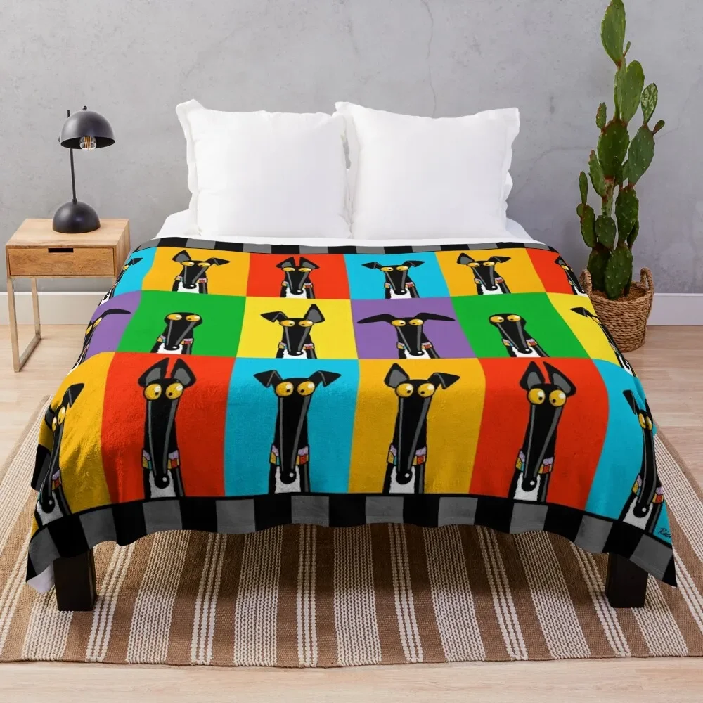 

Greyhound Semaphore Throw Blanket Bed linens Plaid on the sofa Blankets