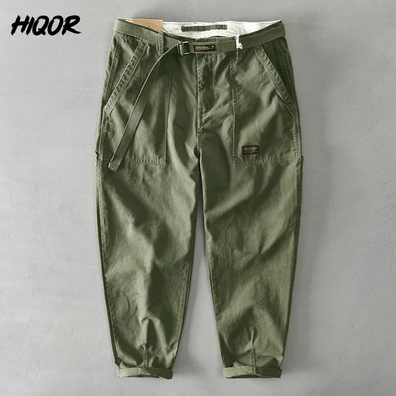 HIQOR marque hommes 100% coton pantalons décontractés 2026 pantalons amples pour hommes Baggy pantalons de travail grande taille 38 pantalons Cargo Y2k pantalon homme 1 HIQOR marque hommes 100% coton pantalons décontractés 2026 pantalons amples pour hommes Baggy pantalons de travail grande taille 38 pantalons Cargo Y2k pantalon homme 1