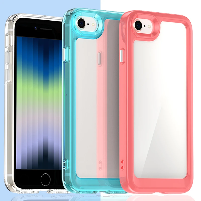Per Iphone Se 2022 Custodia Per Iphone 7 8 11 12 13 14 Pro Se 2022 Cover Cover Posteriore Antiurto Per Telefono Tpu Candy Per Iphone Se 2022
