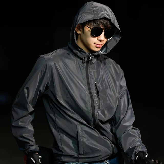 Holographic Reflective Hooded Windbreaker Jacket 2