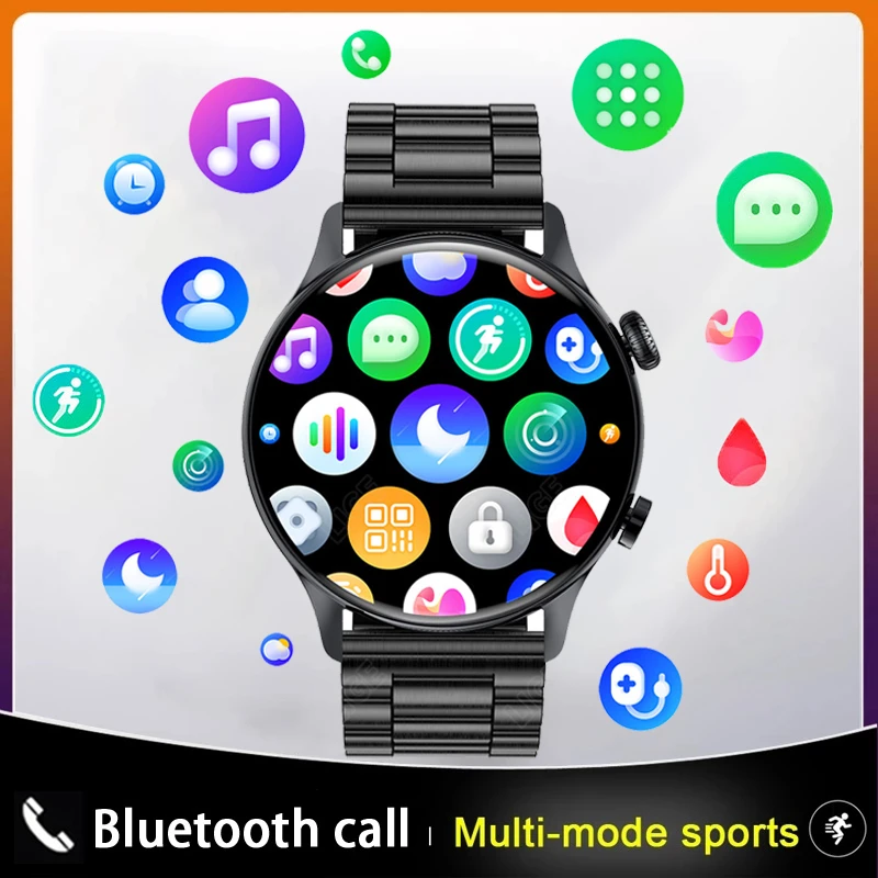 LIGE NFC Bluetooth Call Men Watch Heart Rate Smartwatch Men Watches AMOLED Screen Sport Smart Watches Alarm Clock Setting Watch