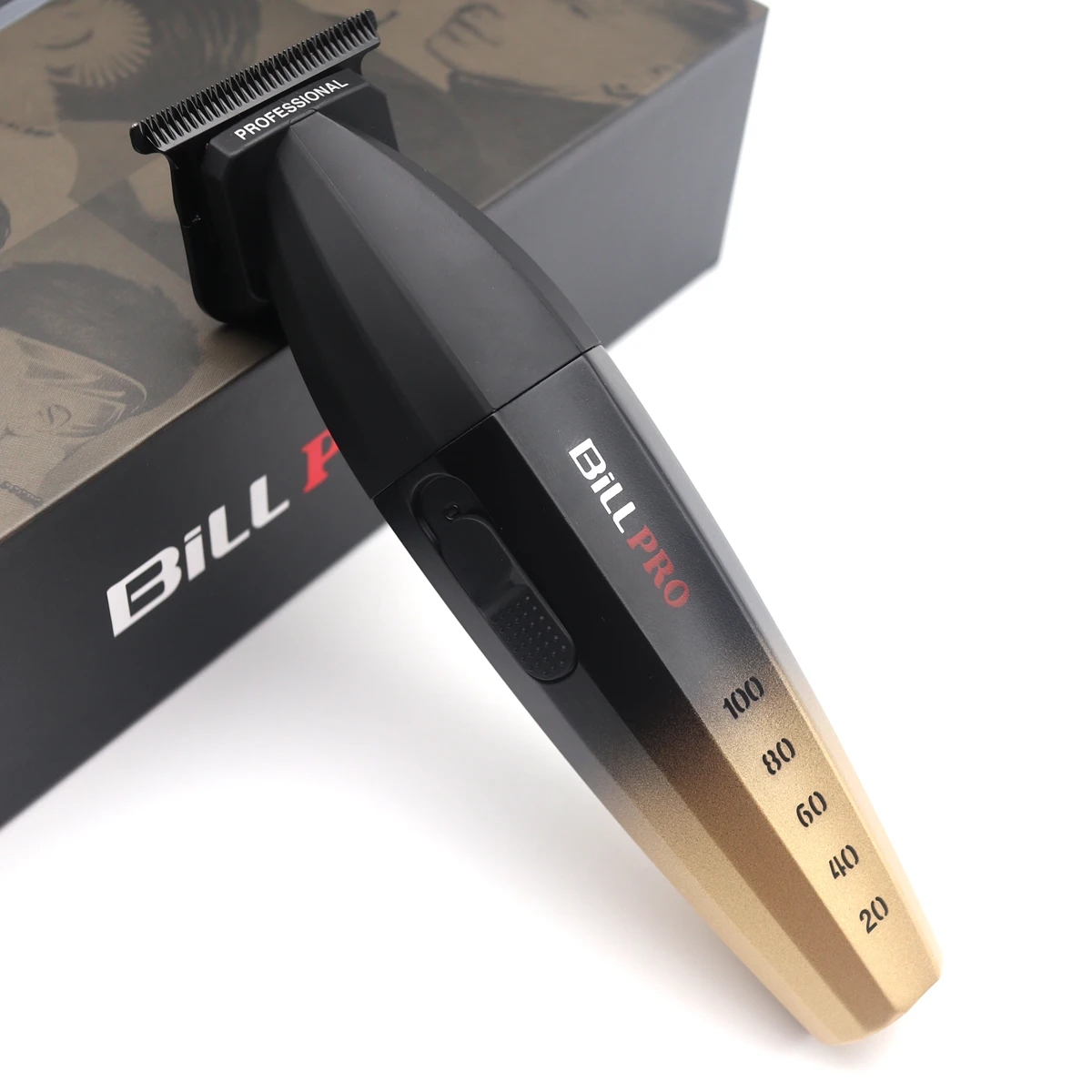 

Профессиональное лезвие с покрытием DLC BILL 800, 2 скорости, T-Blade, 8000 об/мин, высокоскоростной прецизионный триммер для резьбы по волосам, машинка для стрижки волос