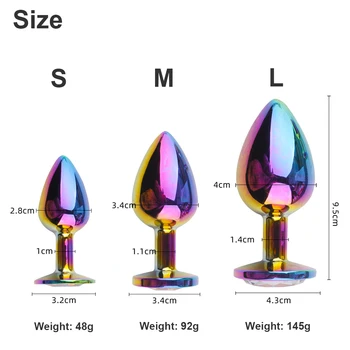 Mini Sexy Anal Plug Jelly Color Metal Butt Plug Anal Dilator for Men Women Couple Flirting Masturbation Sex Toys Adult Products 6