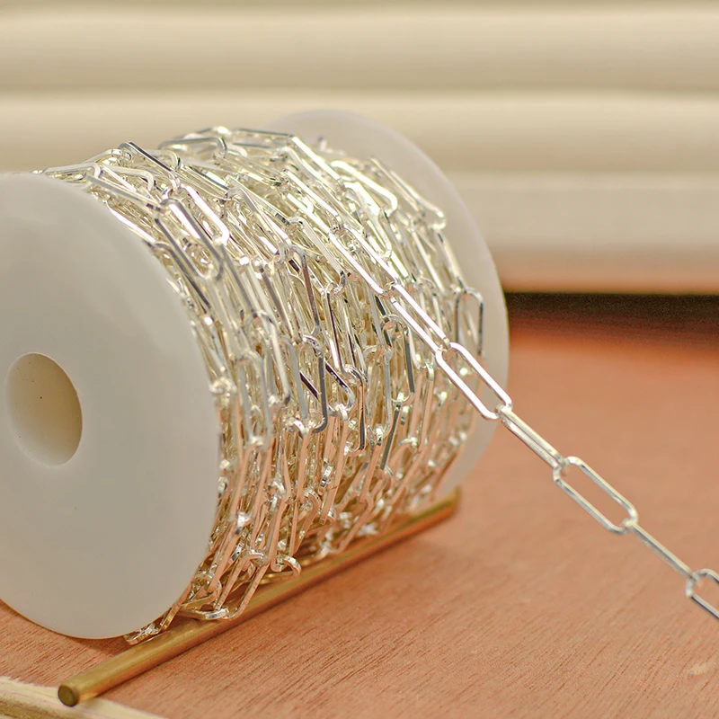 Cheriswelry 16.4FT Messing Paperclip Kabel Ketting Link