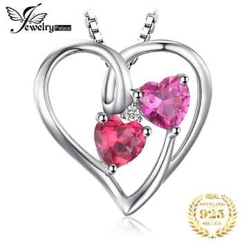 Pink Sapphire Heart Necklace