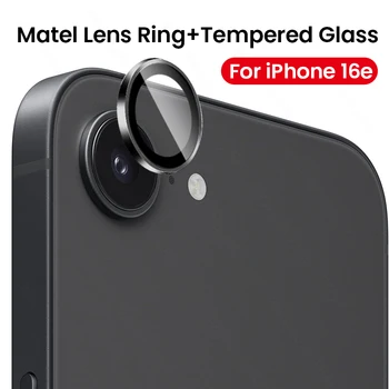 Protezione per fotocamera in lega per iPhone 16e 17e, copriobiettivo posteriore in vetro temperato per iPhone 16e