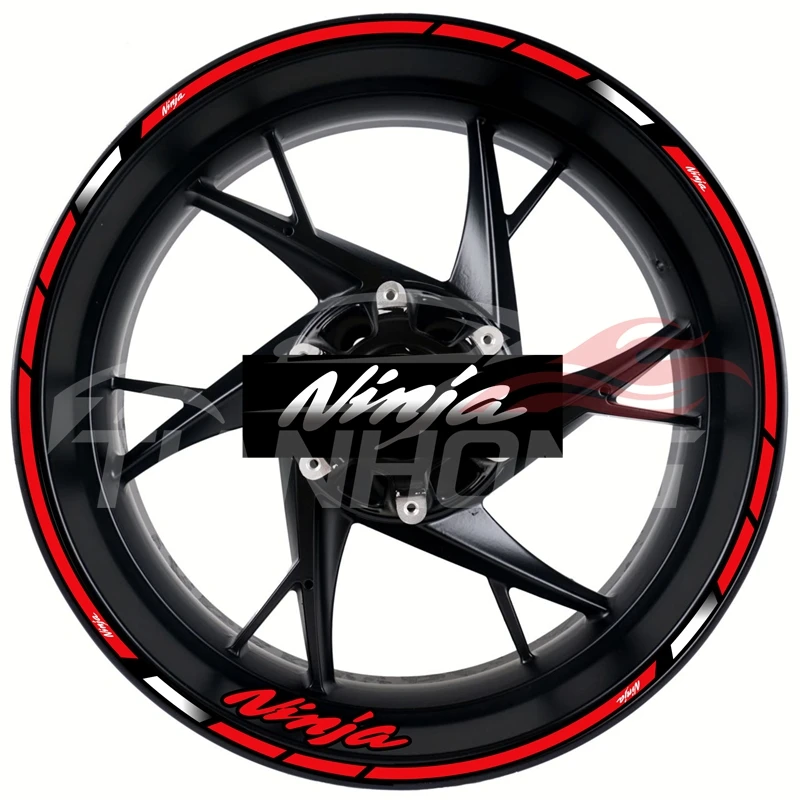 

For 17 inch ninja 250 400 hub modified wheels rims reflective waterproof character decal stickers