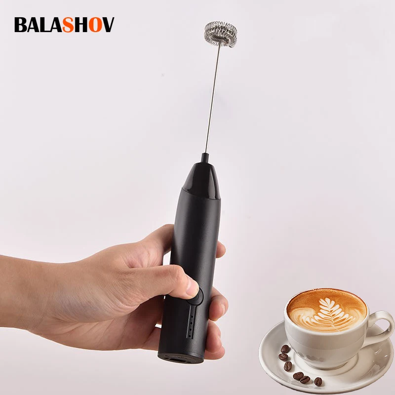 

2 In 1 Portable Electric Milk Frother Maker Chargeable Handheld Foamer Blender Egg Beater Coffee Frothing Wand Food Mixers