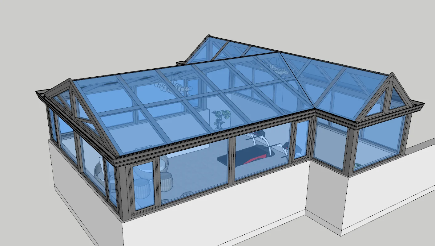 Sunroom Kits Direct factory Supplier Aluminium Sun room Glass House Garden Houses