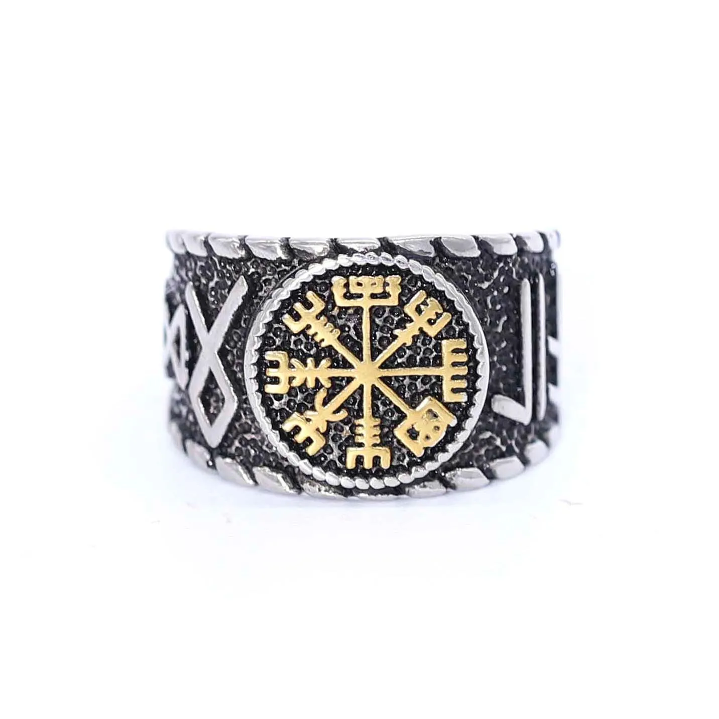 

Ancient Vintage Jewelry Stainless Steel Faith Vintage Character Rings for Men